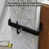 1 комплект зажимов для бетонных колонн для 4-дюймового столба, прочные, без деформации, простая установка, без сверления, подвешивание мешков для выращивания растений, порошковое покрытие поверхности бетона