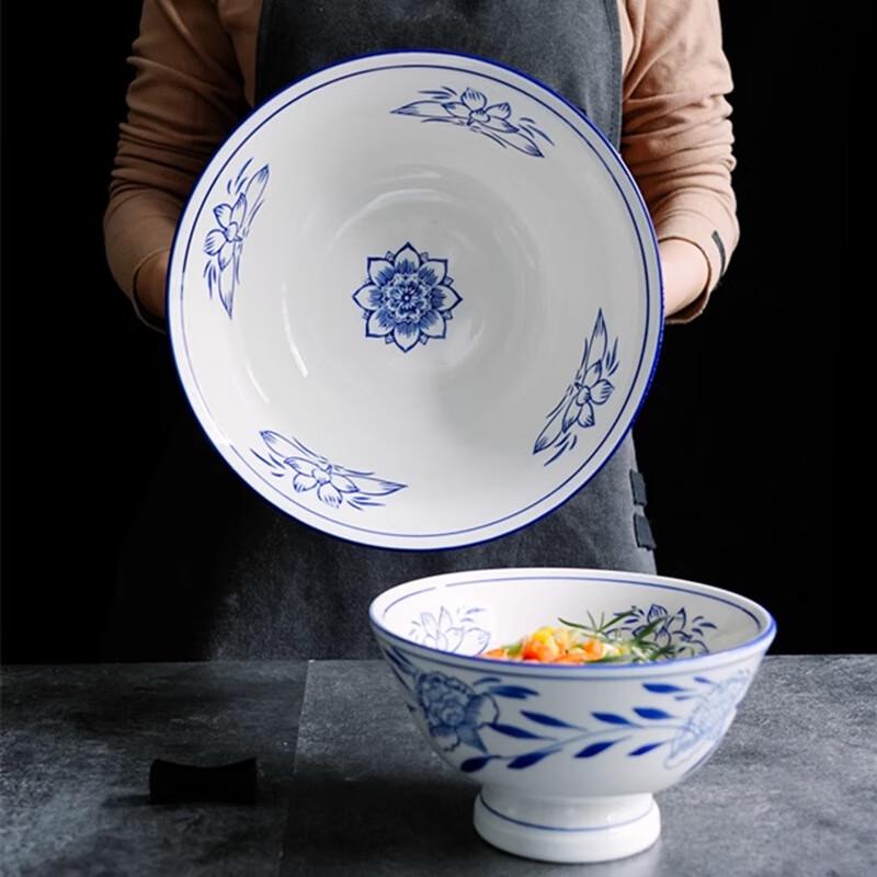 Traditional Chinese Ceramic Large Noodle Bowl