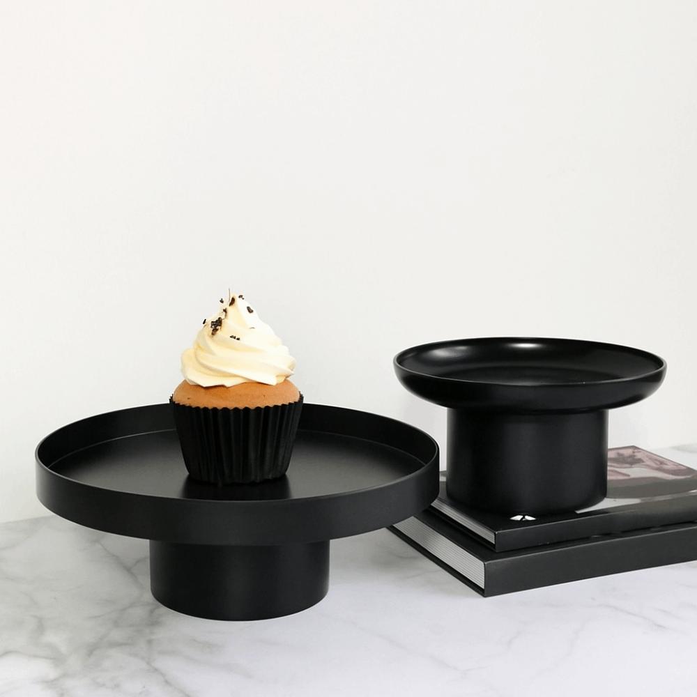 Tableware Nordic Fruit Storage Tray INS High Foot Serving Tray Black White Simple Sundries Organizer Home Decor