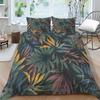 Family Bedding Single Double Bed Full Size Plant Printing Series Bedding Leaf Pattern Pillowcase and Quilt Cover Washable Home Decoration