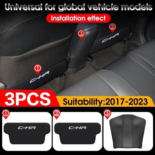 Для Toyota C-HR противогрязная накладка 1719 22 23 аксессуары для задней части из углеродного волокна аксессуар для салона автомобиля сиденье противоударная накладка защитный коврик