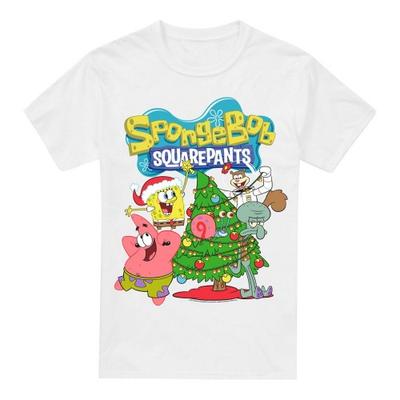 Мужская футболка с изображением рождественской елки SpongeBob SquarePants