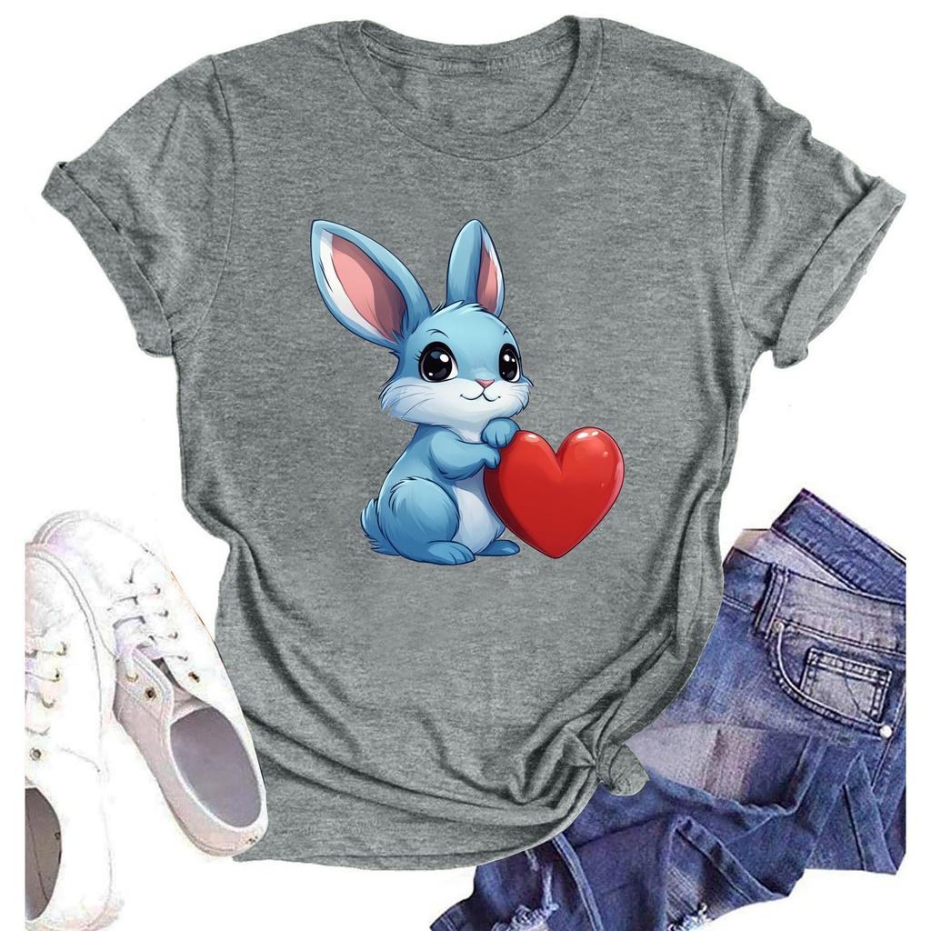 Женская повседневная футболка с круглым вырезом и короткими рукавами с принтом