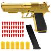 Механический автоматический пистолет-игрушка Desert Eagle для стрельбы очередями с выбросом гильз, мягкими пулями, для детей, для уличной целевой игры