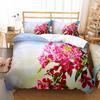 Пододеяльник с изображением весенних цветов King Queen, комплект постельного белья с цветочным принтом, пододеяльник с изображением цветущей вишни, 2/3 предмета из полиэстера