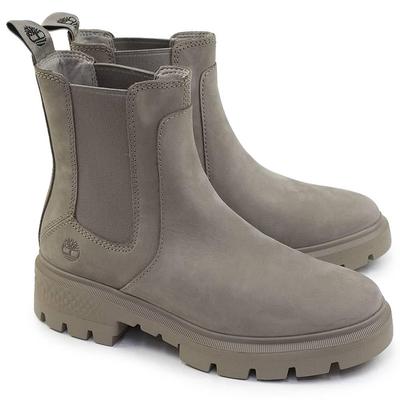 Женские полусапоги челси Timberland Cortina Valley с боковыми эластичными вставками, A41EW (Серо-коричневый нубук), Размер 23.5см (США 6,5)