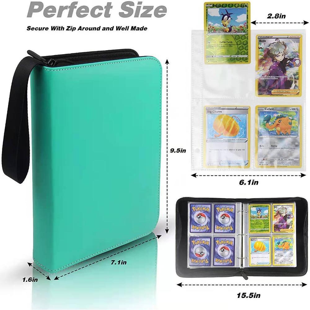 Картонная книга на молнии, 4/9 отделений, книжка с игровыми картами, упаковка для коллекционных игр