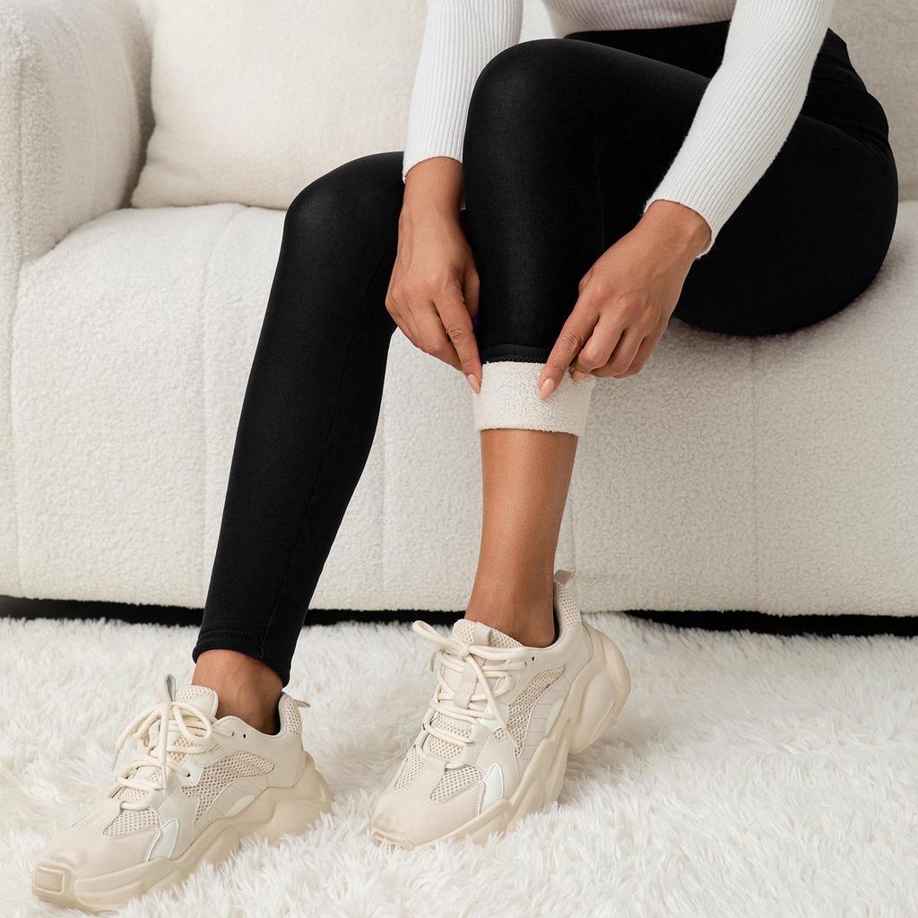 Уютные леггинсы из овчины больших размеров для тепла и комфорта осенью и зимой