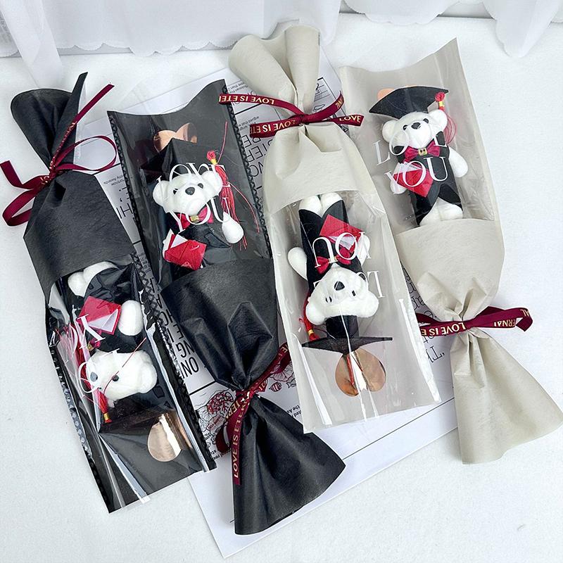 Выпускной сезон мультяшный медведь декоративный бант лента украшение многоцветный реквизит для фотосессии букет аксессуары ручной работы своими руками