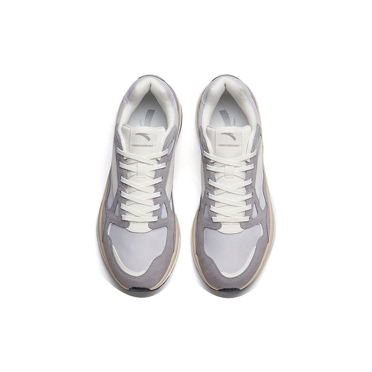 Anta Star 202 TD Retro Casual Shock Absorbing Non-Slip Wear-Resistant Breathable Low-Top Running Shoes Men Sneaker Gray 112235550A-2