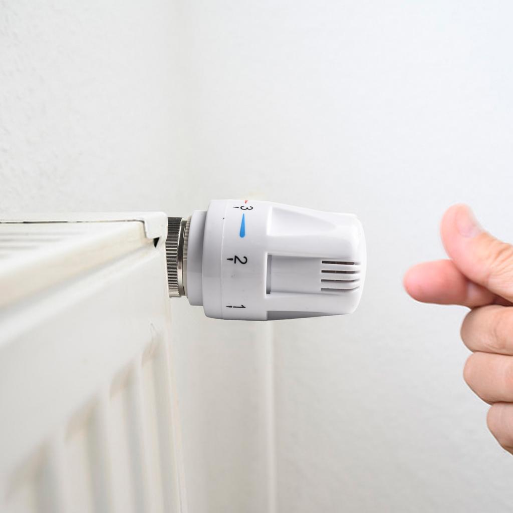 4 шт. Термостатическая головка Клапан регулирования температуры Термостатический радиатор Белое регулировочное колесо Замена радиатора