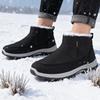 Зимние плюшевые толстые мужские ботинки Теплые сноубутсы для улицы Альпинистские Мужские износостойкие теплые хлопковые ботинки