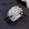 Xiaomi Huitan Statement Women Rings Modern Fashion Design Daily Wear Luxury Cubic Zirconia Crystal Rings Chic Female Jewelry