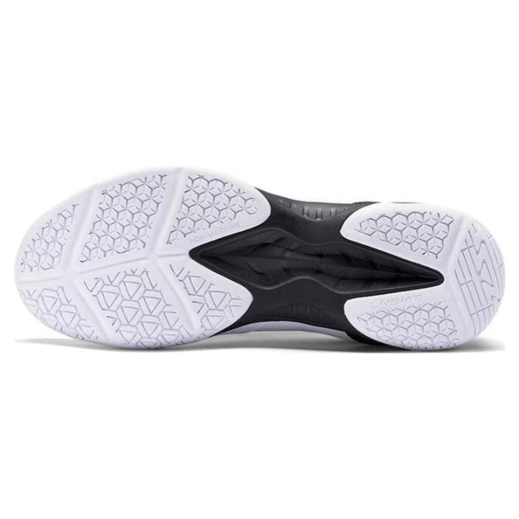 Li Ning CS6 Удобные, нескользящие, износостойкие, дышащие низкие бадминтонные кроссовки, унисекс, бело-черные, AYTS055-3