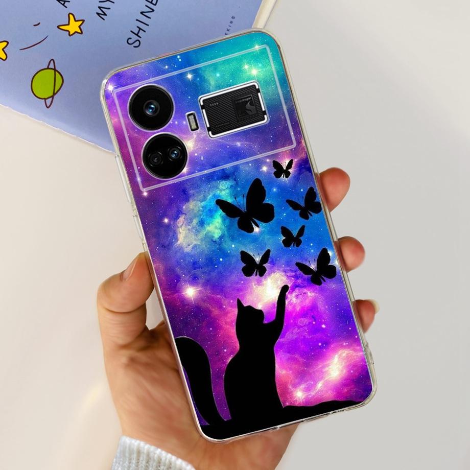 Для Realme GT5 240 Вт / GT3 / GT Neo 3 / GT Neo 5 Чехол Милый Мультяшный Роскошный Мягкий Силикон Прозрачный Чехол для Телефона Задняя Крышка Capas