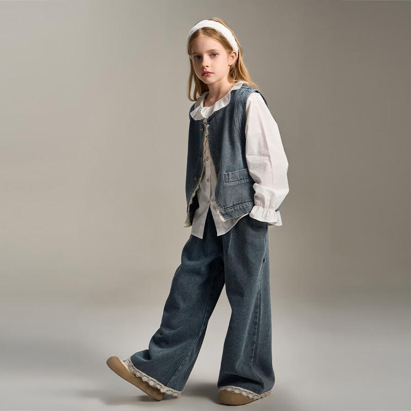 Детский джинсовый рабочий жилет Montjoi Kids, комплект