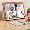 Wooden Book Stand 8 Levels Adjustable Reading Holder with Page Clip Multi-functional Music Score Cookbook Recipe Laptop Tablet Holder
