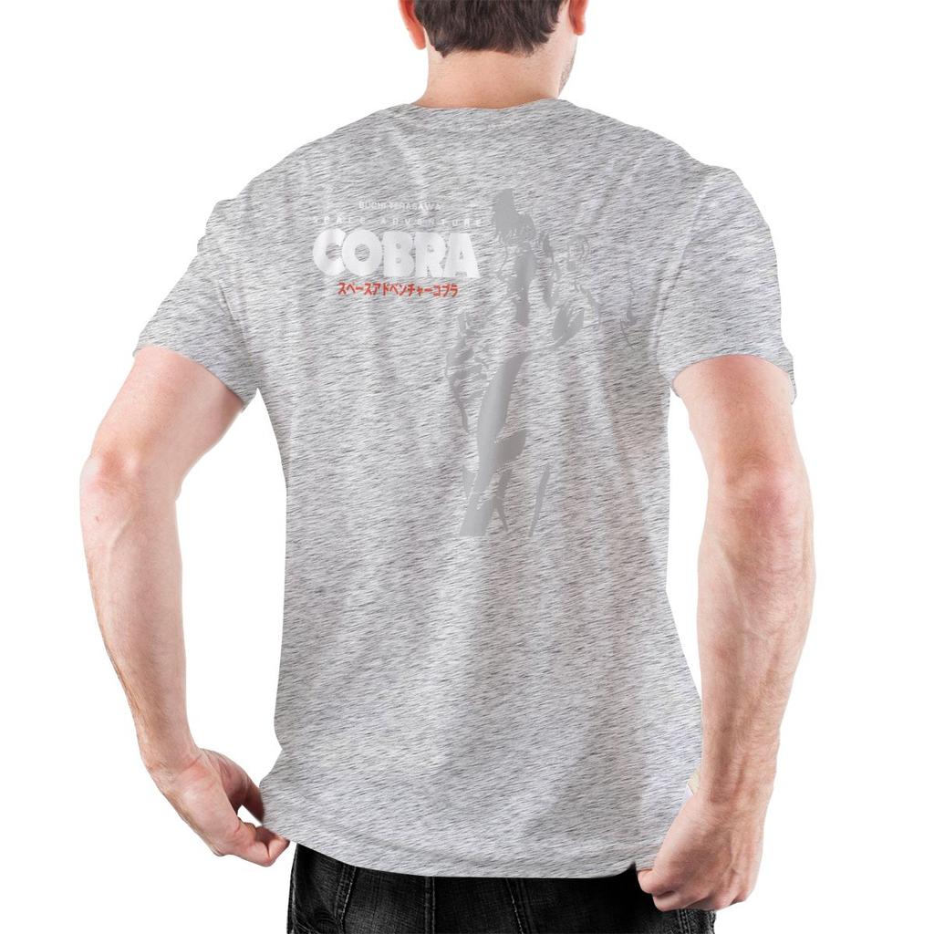 Футболки Space Adventure Cobra Мужские из чистого хлопка Винтажная футболка Круглый вырез Аниме Ретро Футболка Короткий рукав Топы Большой размер