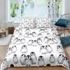 Penguin Duvet Cover Set Full Cute Animals Bedding Set Snow Decor Comforter Cover Set Cute Penguin Animal Quilt Cover Queen Size