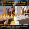 PChero Rechargeable LED Candles with Timer, USB Rechargeable Flameless LED Tealights, Energy-Saving, Set of 6, for Indoor and Outdoor Decoration,