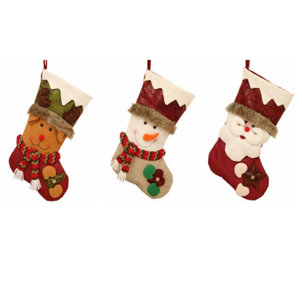 Cartoon Christmas Socks 3D Christmas Tree Ornaments  Christmas Festival Gifts