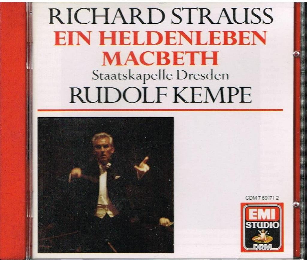 CD РИХАРД ШТРАУС , ШЕРИЛ СТУДЕР , Л - Жизнь героя, Макбет: Кемпе / С CDM7691712 EMI 1988 Великобритания Классика Б/У