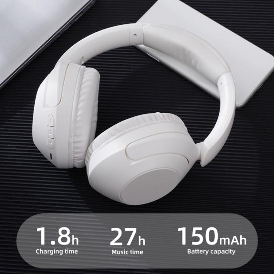 Беспроводные наушники Иммерсивный звук HiFi Bluetooth-совместимые 5 шумоподавлений Чистый звук Беспроводные наушники с головным креплением