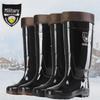 Men's High-Top Thick-Soled Non-Slip Rubber Rain Boots for Construction and Labor Protection.