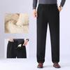 Мужские повседневные брюки Брюки для папы Мужские зимние модели Среднего и пожилого возраста Плюс бархатные теплые Дедушкины хлопковые брюки Верхняя одежда