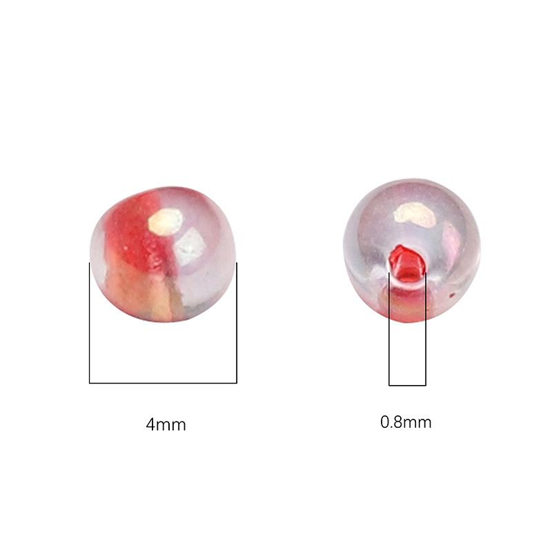 4 мм Капля воды Разноцветные стеклянные бусины Миллефиори Ручная работа Сделай сам Материалы для ювелирных изделий Рассыпные бусины Аксессуары Пакет Подвеска на шнурке Бусины Красивые бусины