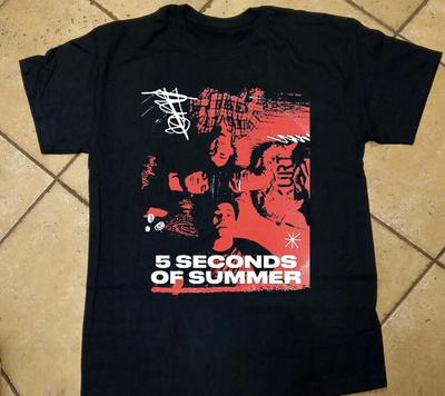 Хлопковая футболка группы 5 Seconds of Summer, подарок для фанатов, все размеры UU348