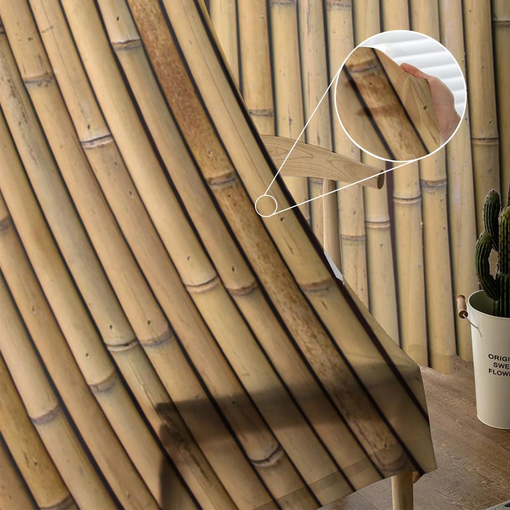 Бамбук ретро потертый растительный тюль прозрачные оконные шторы для гостиной кухни детской спальни вуаль подвесная занавеска