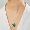Bolaijewelry S925 серебряное ожерелье с зеленым агатом и натуральными камнями в форме груши, женские легкие роскошные ювелирные изделия