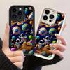 JT488 Космическое приключение с астронавтами для iPhone 17 16 15 14 13 Pro Max Samsung S26 S25 Ultra A17 A07 A56 A16 A15 Xiaomi 15T Redmi 15c 14C Мягкий чехол