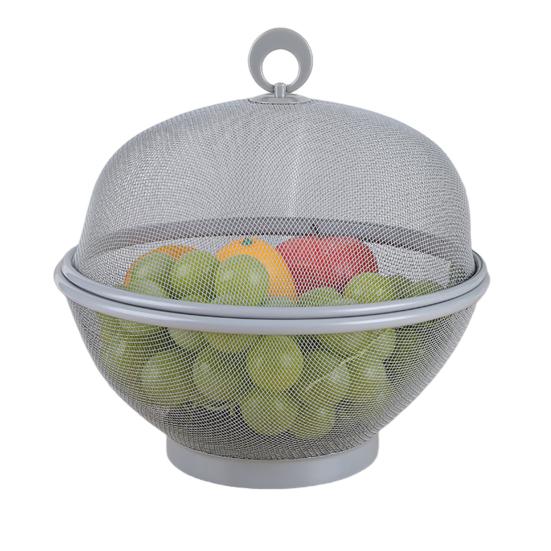 Большая сетчатая корзина для фруктов с крышкой, защищенная от мух, легко моется