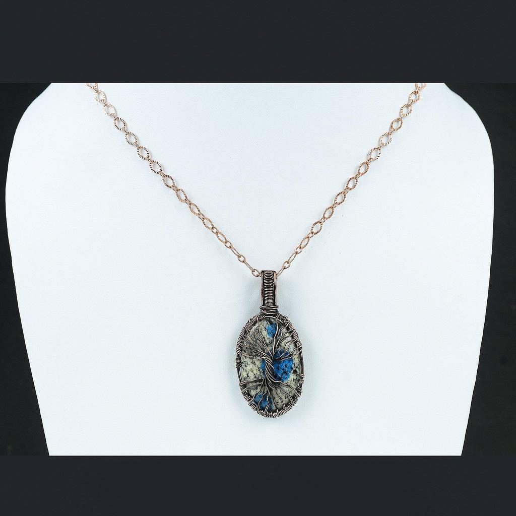 Tree Of Life K2 Jasper Copper Wire Wrapped Pendant Copper Jewelry Gift For Mom Handmade Gemstone Pendant Gift For Him Tree Of Life Jewelry