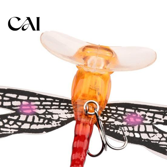 Floating Insect Bait 5Pcs 7.5cm/6.2g Bionic Dragonfly Fishing Lure with Hooks, Topwater Realistic Bait, for Bass Trout