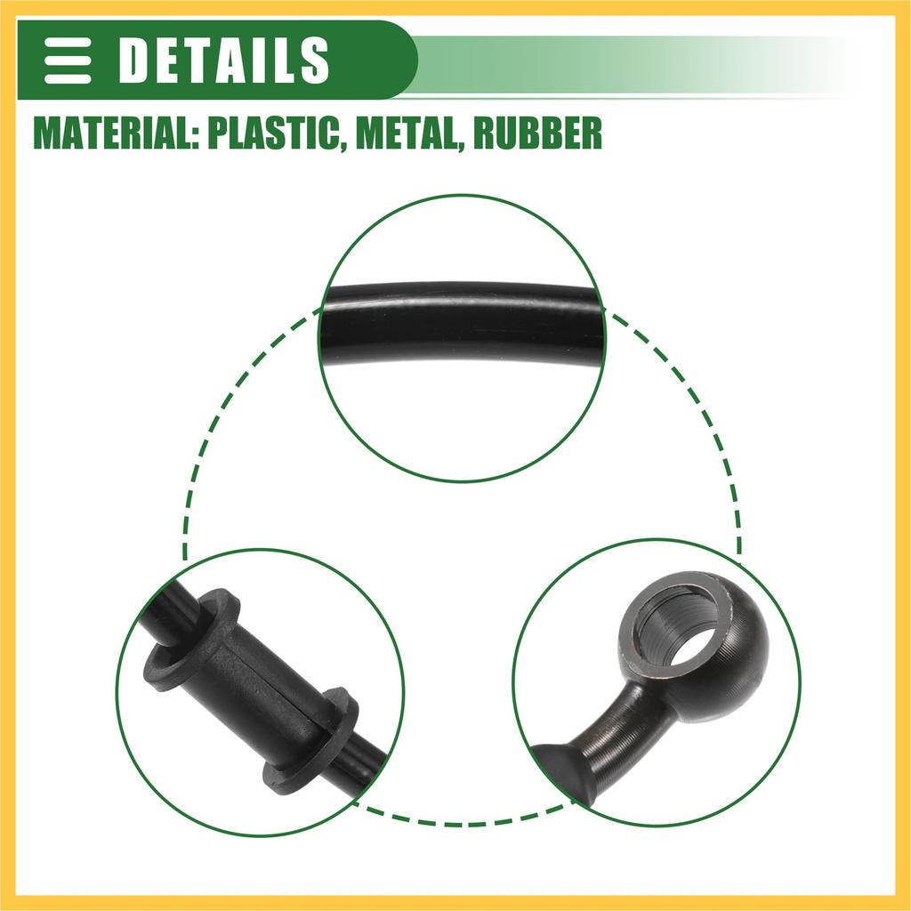 BULLSPANN Мотоциклетный тормозной шланг, Шланг сцепления, Шланг, Для мотоциклов, квадроциклов, внедорожных мотоциклов, Универсальный, Прочный, Замена, Черный, Угол 28°, 170см