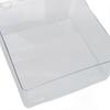 Cosmetic Storage Organizer Box Containers with Hinged Lid Dust Proof Large Capacity Space Saving Clear Plastic Case Transparent