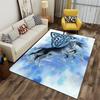 "Blue Fantasy Unicorn Carpet with Celtic Knot Pattern for Home Decor" Suitable for use as an anti-slip for living room bedroom sofas