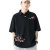 Li Ning Versatile Floral Print High Street Comfortable Outdoor Loose Fit Short Sleeve Polo Shirt Unisex Polo Shirts APLT137-1(TEAM702-A23)