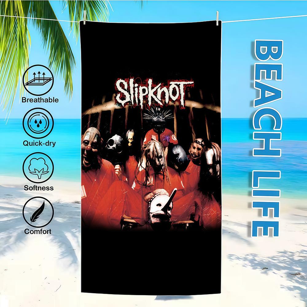 Towel Textile Bathrobe Album Band Beach Quick-Drying Lightweight S-SlipknotS-ES Portable Camping Swim Pool Travel