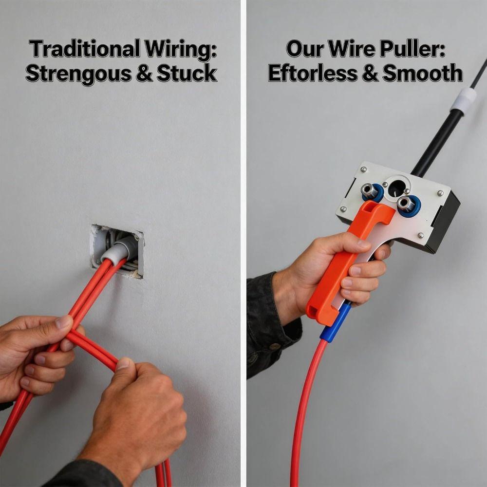 Heavy Duty Wire Puller Handheld 8mm Wire Tugger Cable Feeder  Wall Underground Data Center