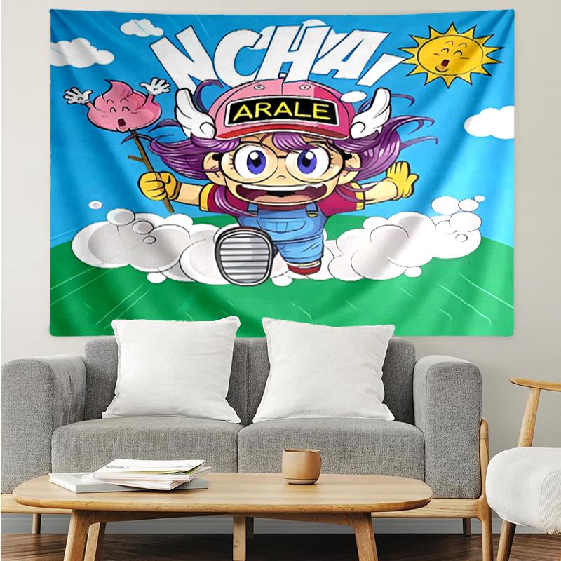 Arale Norimaki1 Tapestry for Bedroom Aesthetic Classroom Tapestries Wall Hanging for Living Room Dorm Office,Ideal Creative Gift