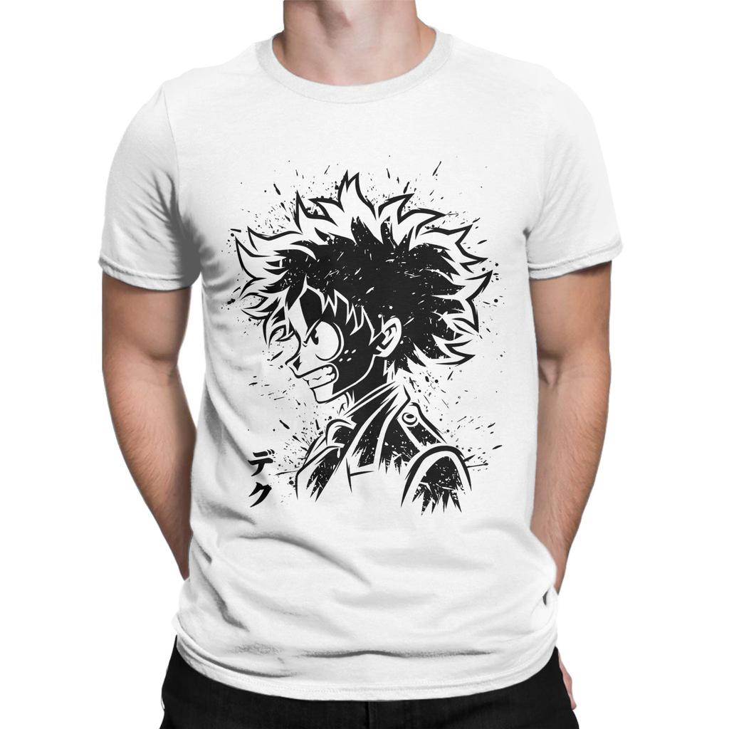 Моя геройская академия Эскиз Герой Футболка 100% Хлопковая одежда Винтажная Футболка с коротким рукавом и круглым вырезом Графическая футболка