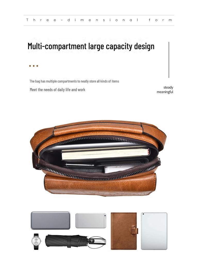 Men's Splash-proof, Wear-resistant Large Capacity Commuter Messenger Bag