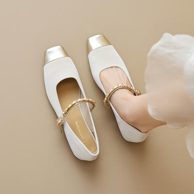 Французские туфли женские на низком каблуке