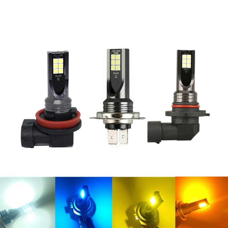 Headlight LED Car LED Car Light H3 LED Fog Lemon Yellow Yellow Green LED Fog Lamp H3 Fog Light Equipped with CSP Chip High Brightness Fan Cooling