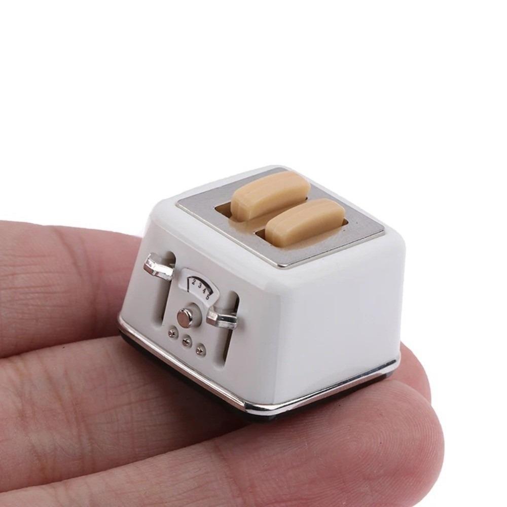 With Toast Dollhouse Miniature Bread Maker Doll Electrical Appliance Toy Mini Accessories