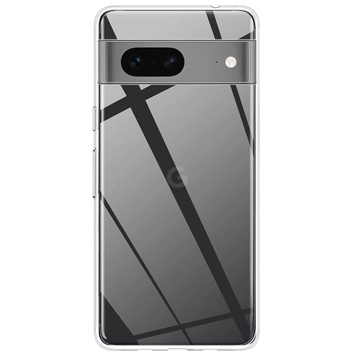 Coque et tour de cou pour Google Pixel 7 - TPU Souple Transparent Cordon Noir réglable Phonillico®